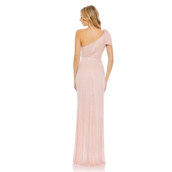 NWT Mac Duggal 93735 Pink One Shoulder (Missing Jewels) sz 4 - Picture 12 of 13